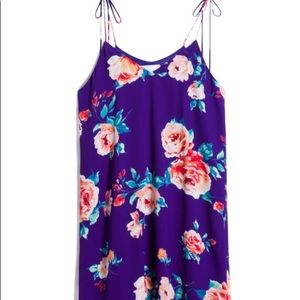 French Grey XL Purple Floral Dress